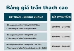 Báo giá thạch cao tại Thủ Dầu Một- 0868.448.733