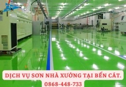 Dịch vụ sơn nhà xưởng Tại Bến Cát- 0868.448.733